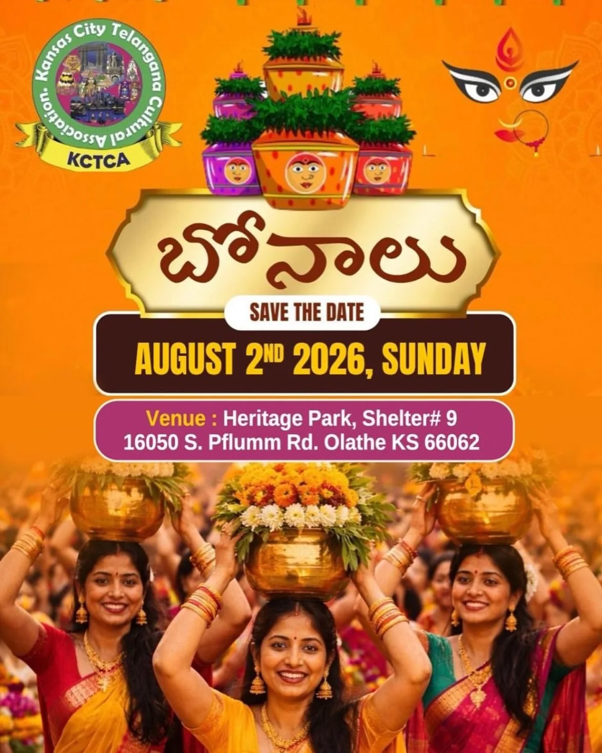 KCTCA Telangana Bonalu