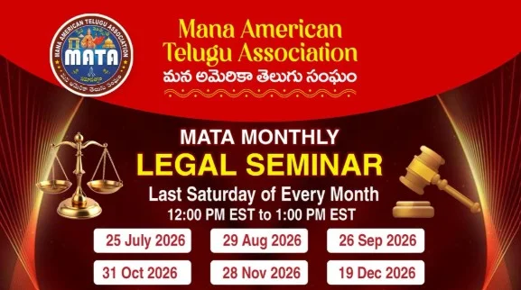Good News for the Telugu Diaspora: MATA Launches Free Monthly Legal Seminar Series