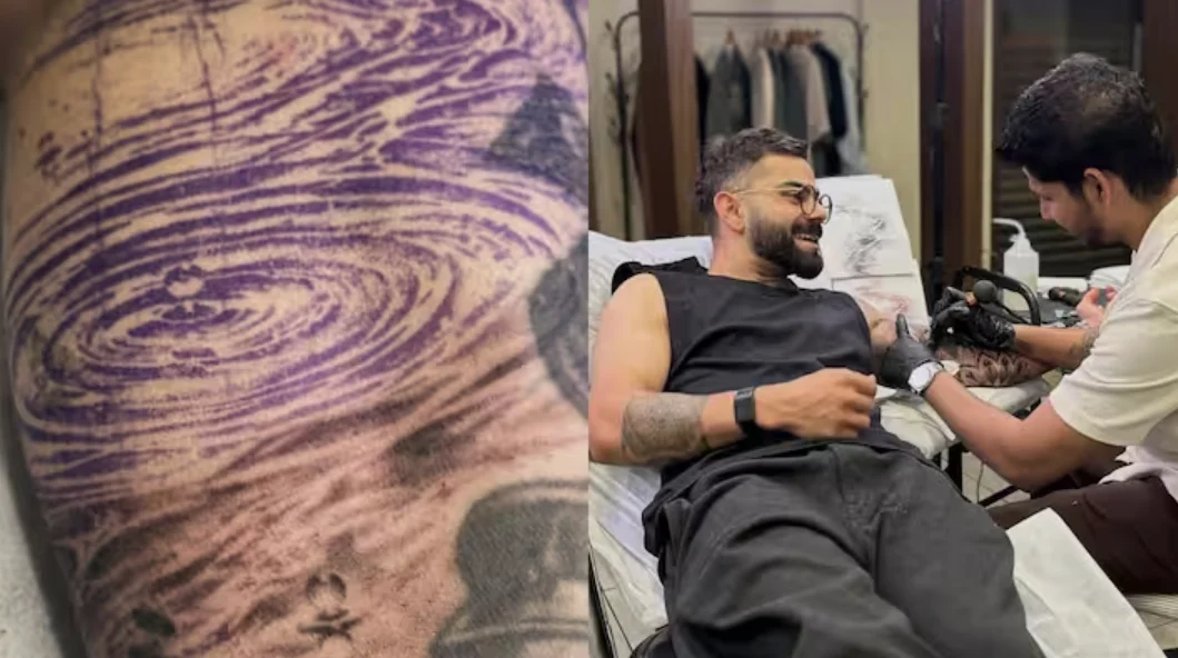 Virat Kohli’s New Tattoo Goes Viral, Fans Take Notice of Ripple Design