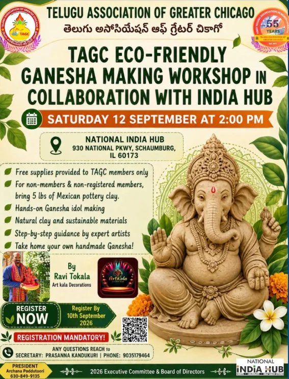 TAGC Eco-Friendly Ganesha Making Workshop
