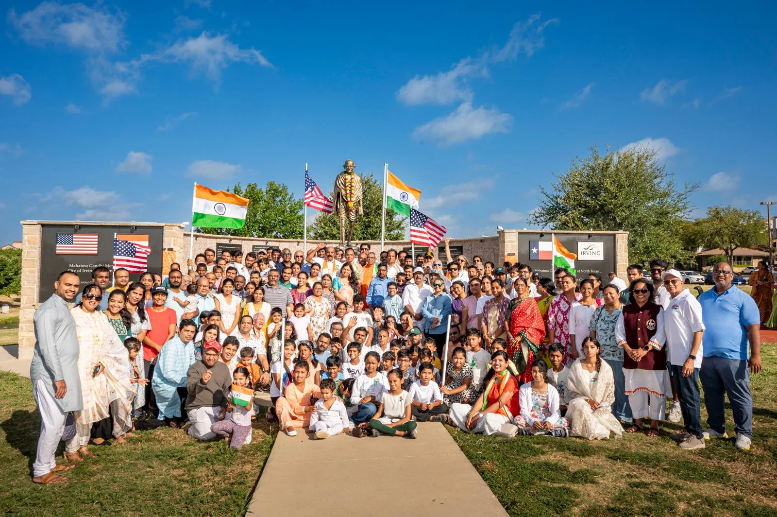 Grand 80th Independence Day Celebrations of India at Mahatma Gandhi Memorial Plaza in Irving
