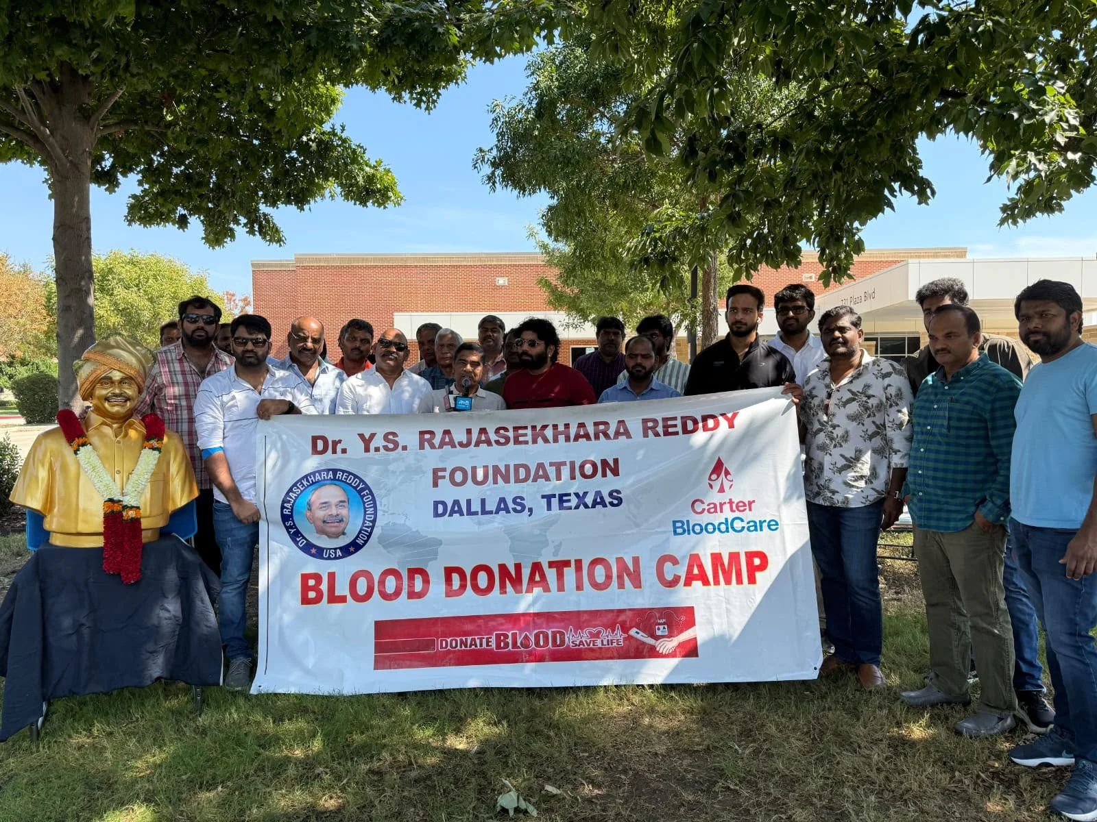 Blood Donation Camp Held in Dallas to Mark YSR’s 17th Death Anniversary