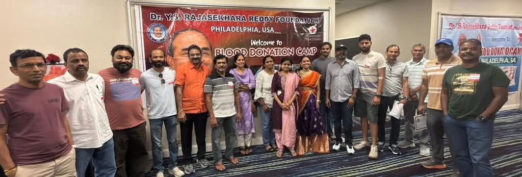 YSR Foundation USA Holds Mega Blood Donation Camp in Philadelphia