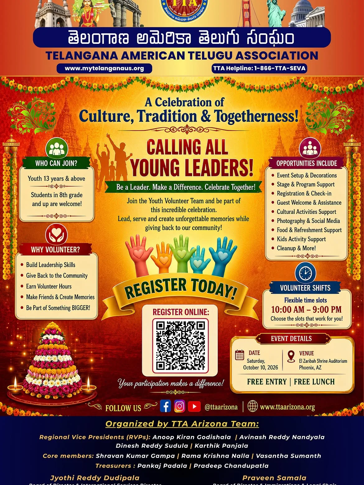 TTA Arizona Bathukamma & Dasara Celebrations 2026
