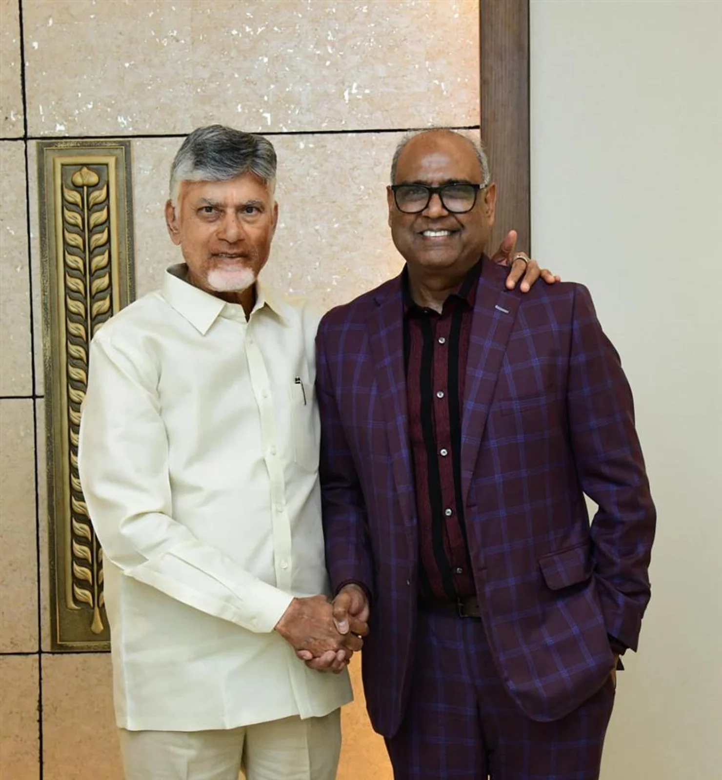ATA President Jay Talluri with CM N. Chandrababu Naidu